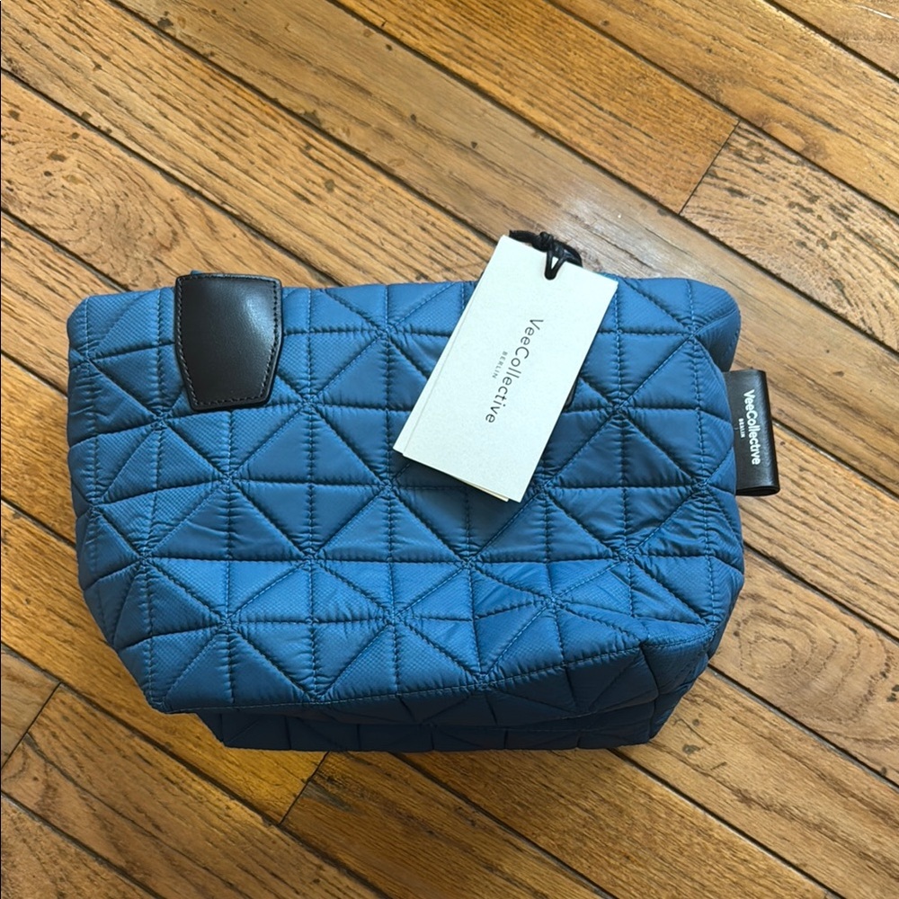 Vera Bradley Blue Quilted Cosmetic Bag